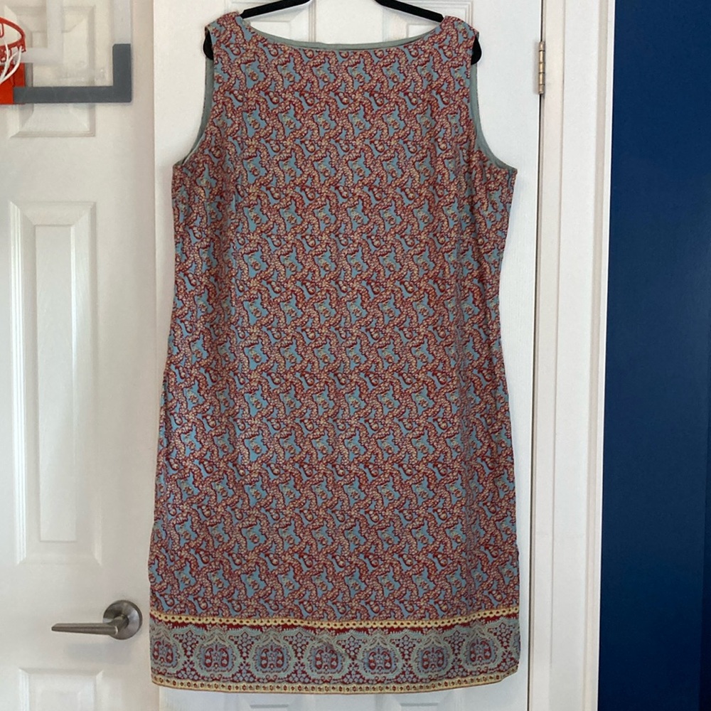 Vintage Ralph Lauren Patterned Sleeveless Sheath Dress
